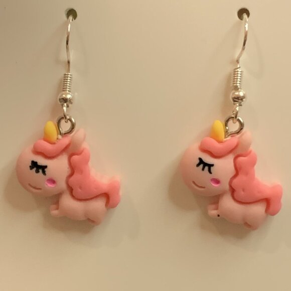 Unicorn Earring, Silly Animal Earring, Unicorn Jewelry, Gift Idea, Unicorn Charm - Picture 6 of 8